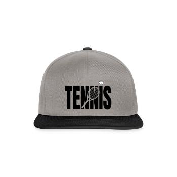 Cadeau pour les joueurs de tennis - Casquette snapback - gris graphite/noir - Devant