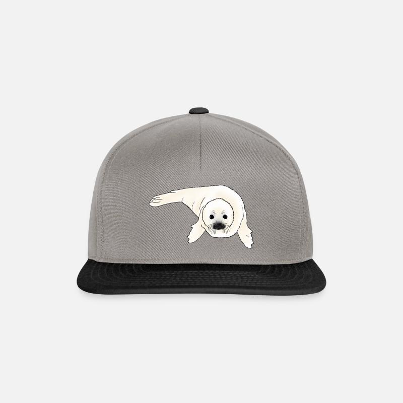Seehund Baby - Snapback Cap - Graphit/Schwarz