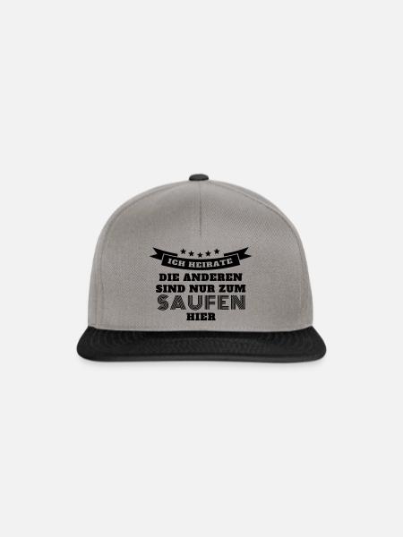 jungesellenabschied braeutigam braut - Snapback Cap - Graphit/Schwarz
