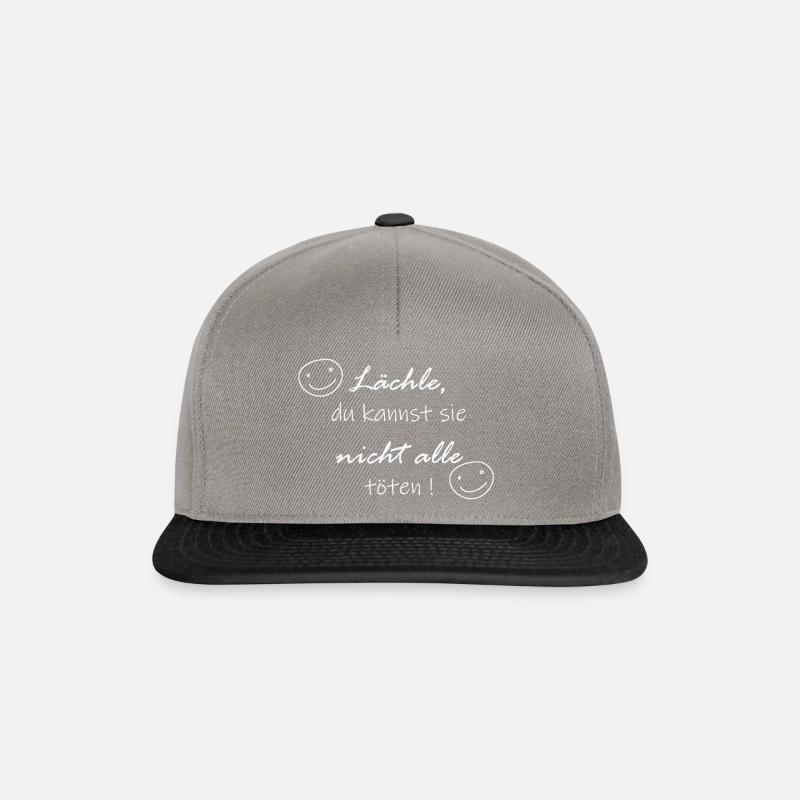Smile - Snapback Cap - graphite/black
