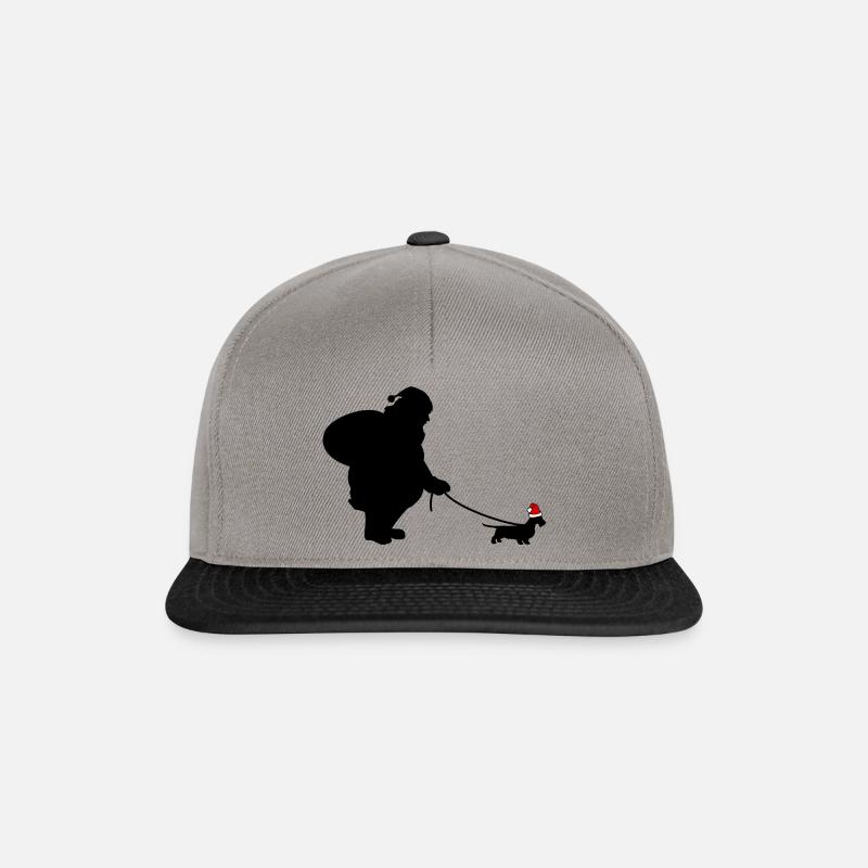 Weihnachtsmann Gassi Dackelfieber - Snapback Cap - Graphit/Schwarz