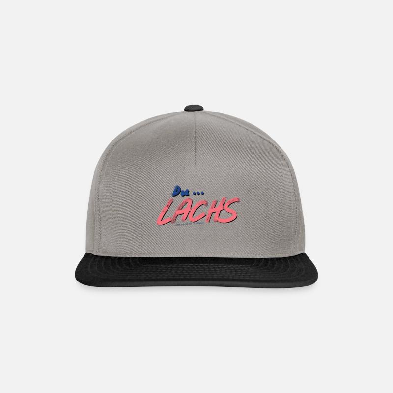 Lachs - Snapback Cap - Graphit/Schwarz