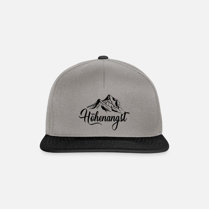 Bergsteigen Bergsteiger Höhenangst - Snapback Cap - Graphit/Schwarz