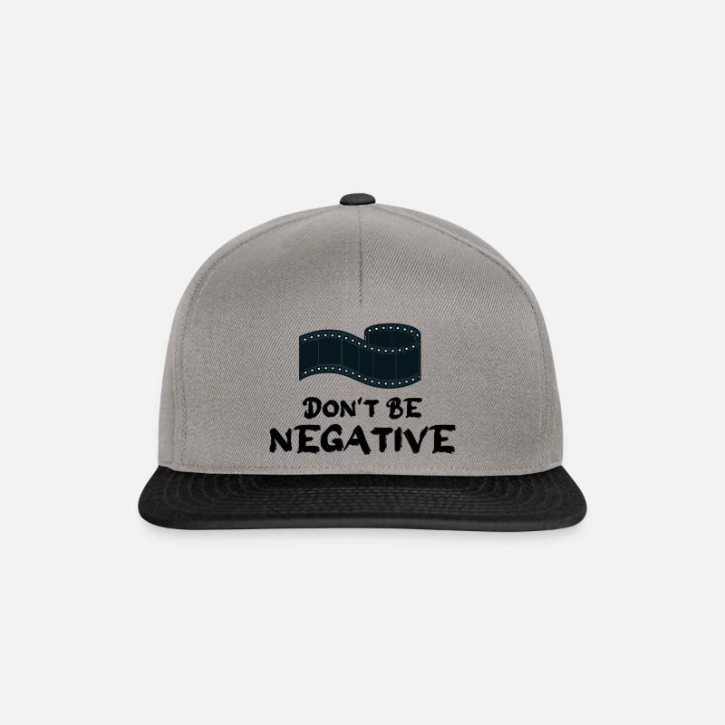 Don't be negative geschenk - Snapback Cap - Graphit/Schwarz