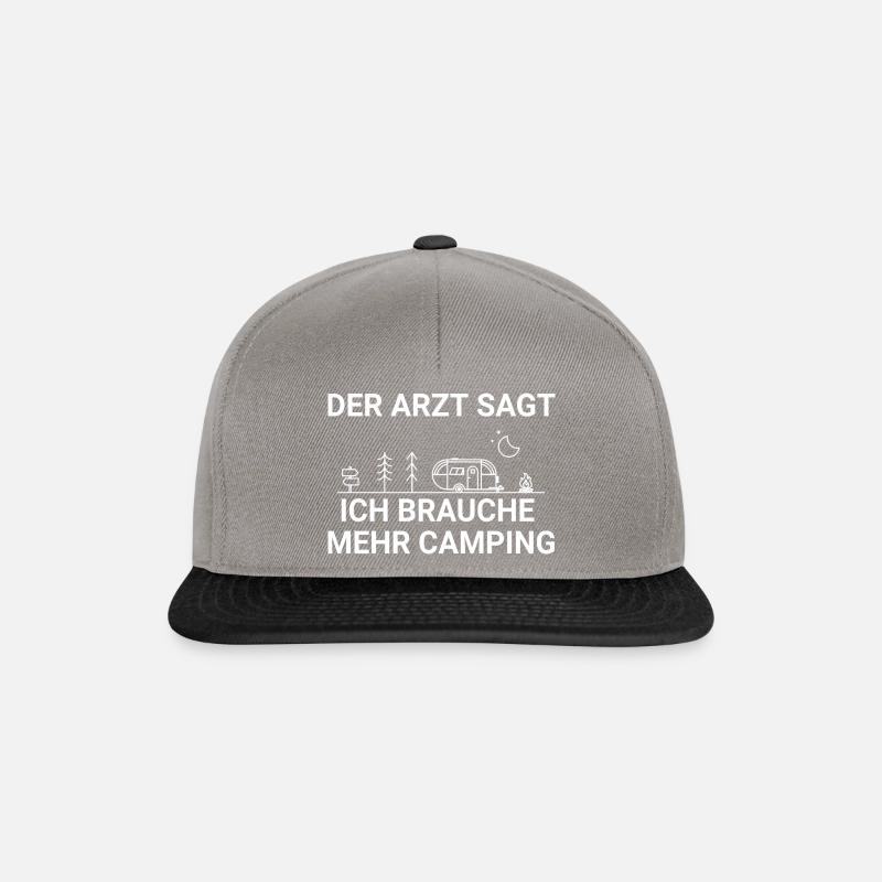Lustiger Campen Camping Spruch - Snapback Cap - Graphit/Schwarz