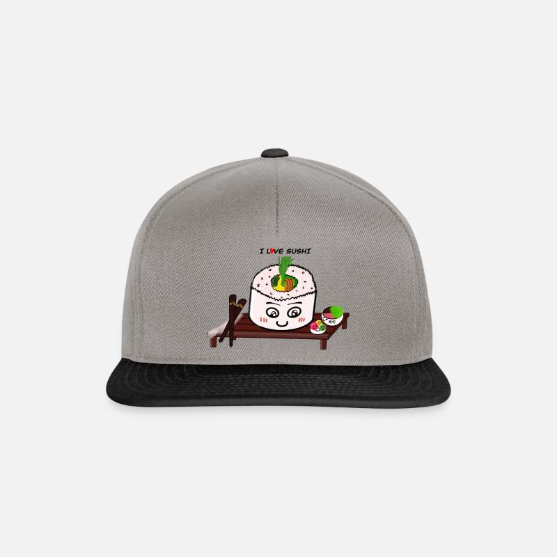 Sushi love - Snapback Cap - graphite/black