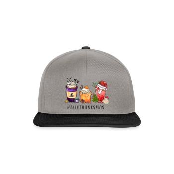 Happy Hallothanksmas - Casquette snapback - gris graphite/noir - Devant