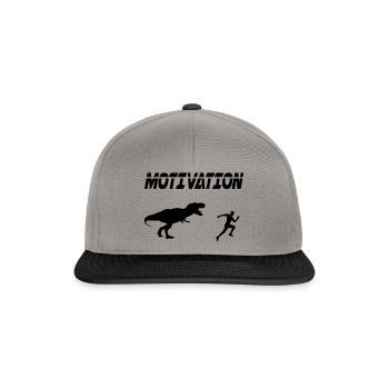 motivation sport course à pied running humour dino - Casquette snapback - gris graphite/noir - Devant