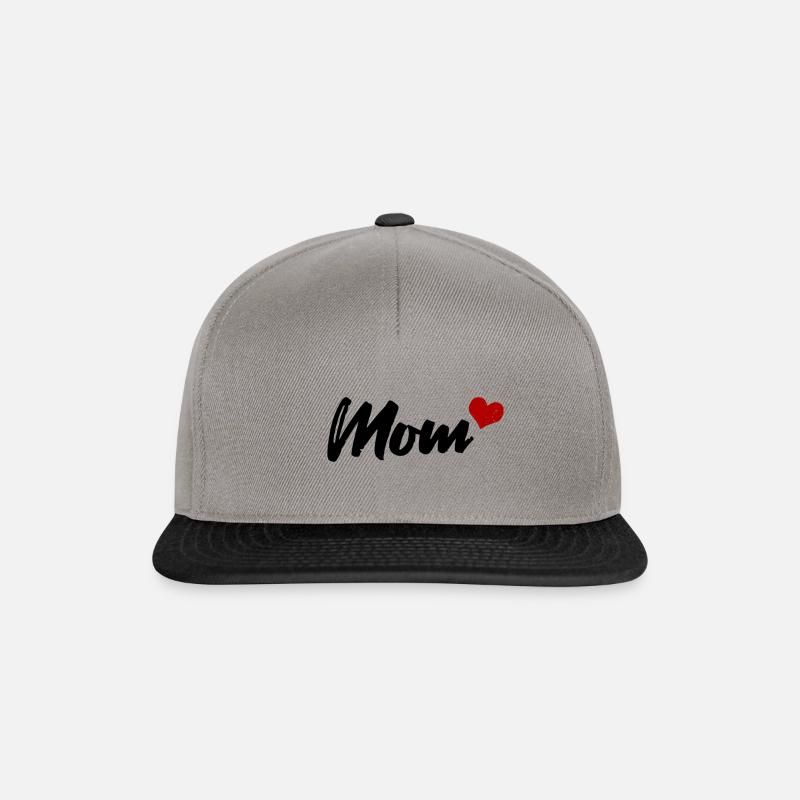 Mom Herz - Snapback Cap - Graphit/Schwarz