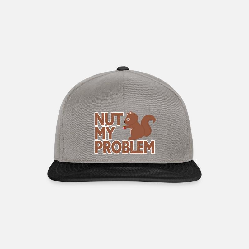 Nut my problem, nicht mein Problem - Snapback Cap - Graphit/Schwarz