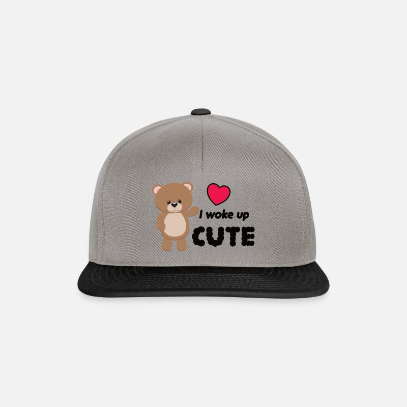 I woke up cute - Snapback Cap - graphite/black