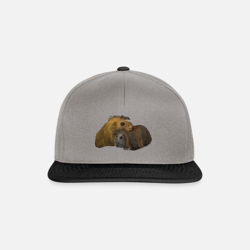 Meerschweinchen - Snapback Cap - Graphit/Schwarz