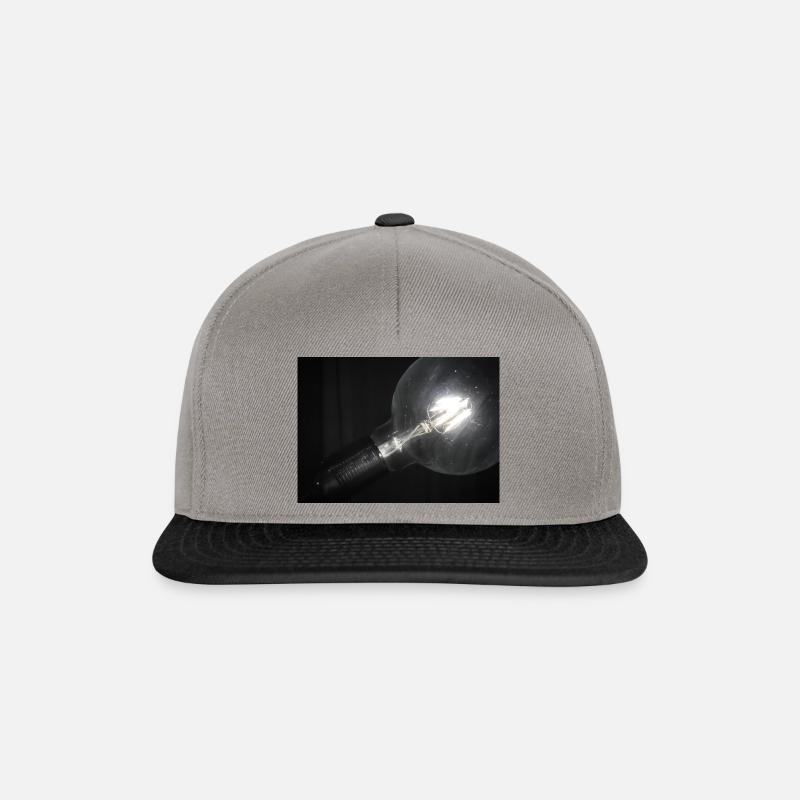 Glowing vintage light bulb - Snapback Cap - graphite/black