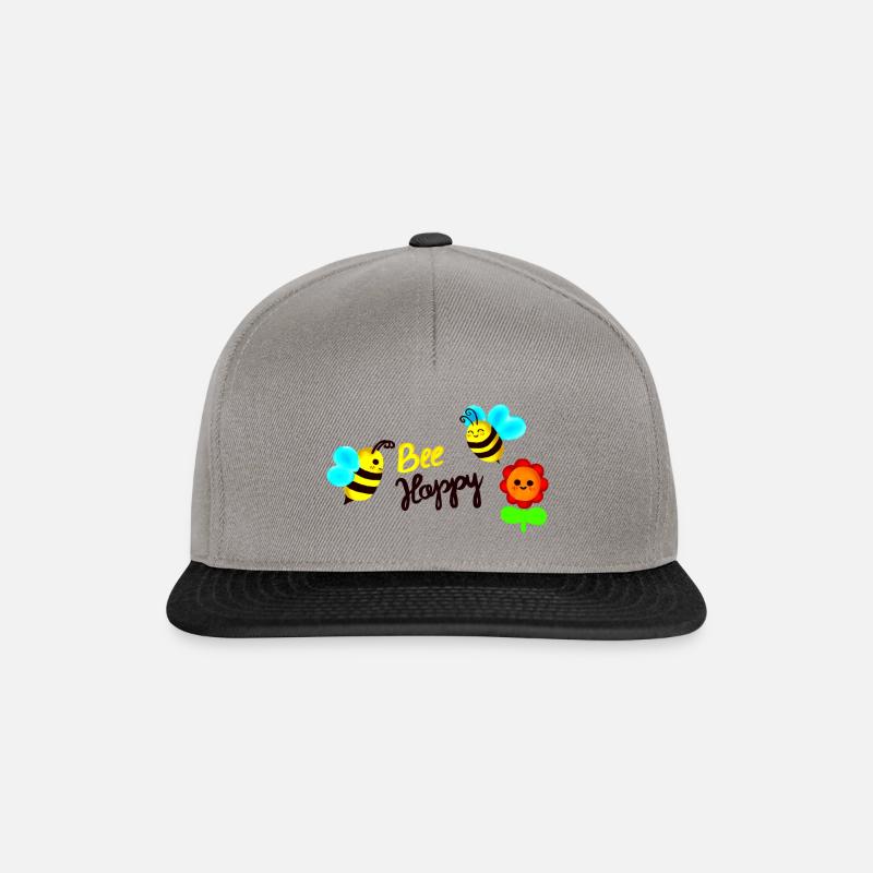 Bee happy - Snapback Cap - graphite/black