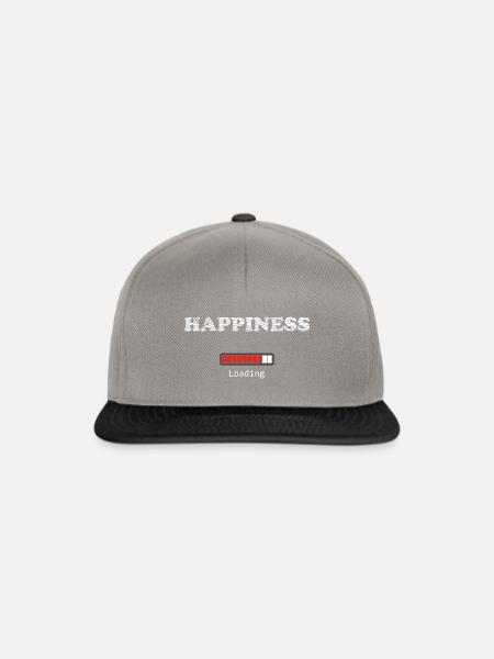 HAPPINESS LOADING - Casquette snapback - gris graphite/noir