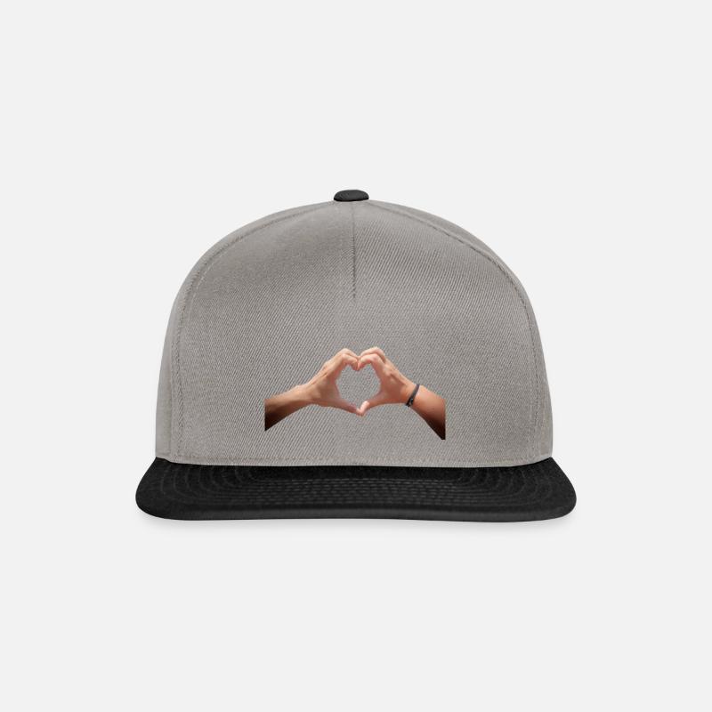 Hands Heart - Snapback Cap - graphite/black