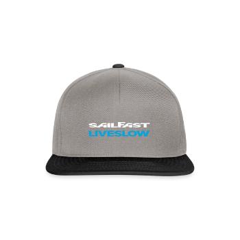 Sail Fast Liveslow blanc - Casquette snapback - gris graphite/noir - Devant