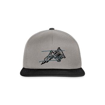 Tatouage machine à tatouer - Casquette snapback - gris graphite/noir - Devant