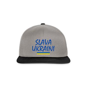 Slava ukraini - Snapback Cap - graphite/black - Front