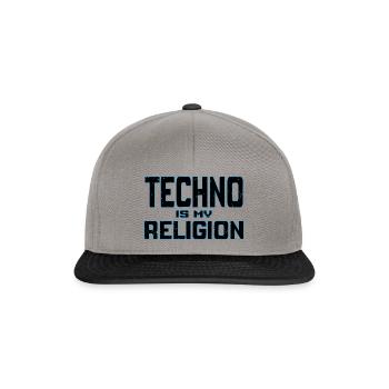 Techno Is My Religion Hard Dark Acid Techno Musique - Casquette snapback - gris graphite/noir - Devant