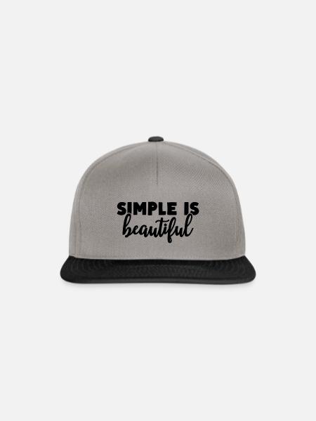 Simple is beautiful - Snapback Cap - Graphit/Schwarz