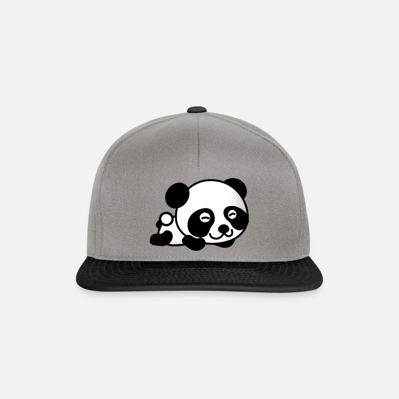 Petit panda - Casquette snapback - gris graphite/noir