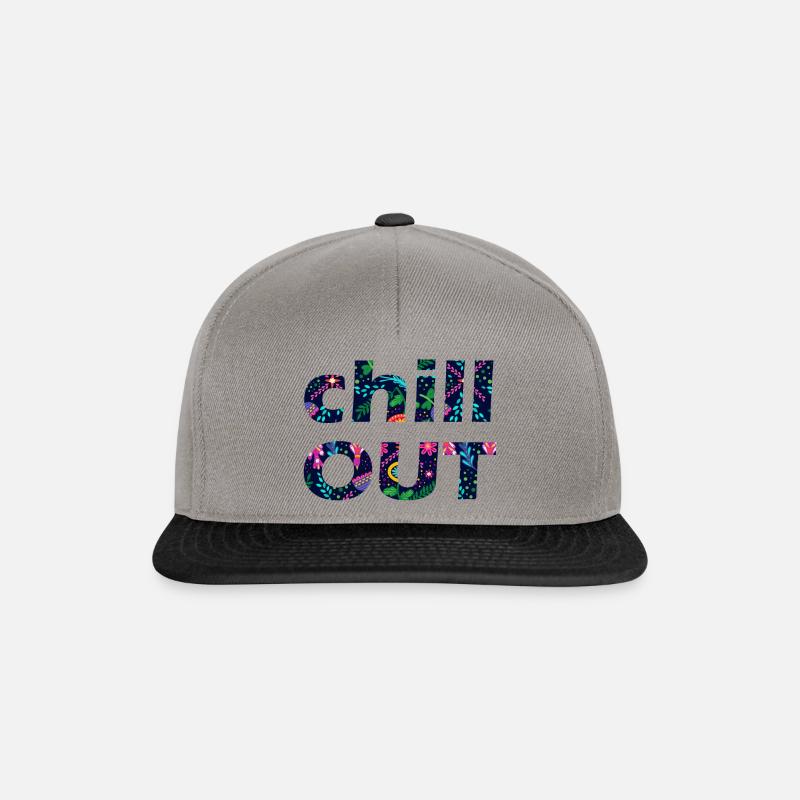 CHILL OUT - Casquette snapback - gris graphite/noir