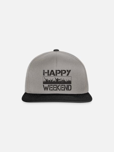 Happy Weekend - Snapback Cap - Graphit/Schwarz