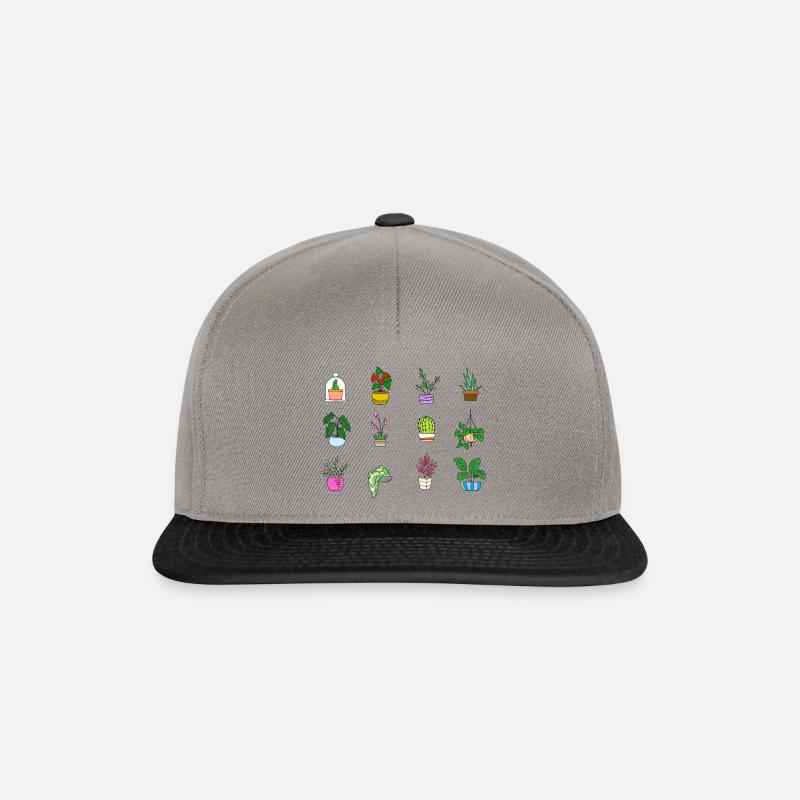 Topfpflanzen - Snapback Cap - Graphit/Schwarz