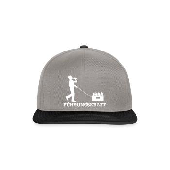 Führungskraft Bollerwagen Bier - Snapback Cap - Graphit/Schwarz - Vorne