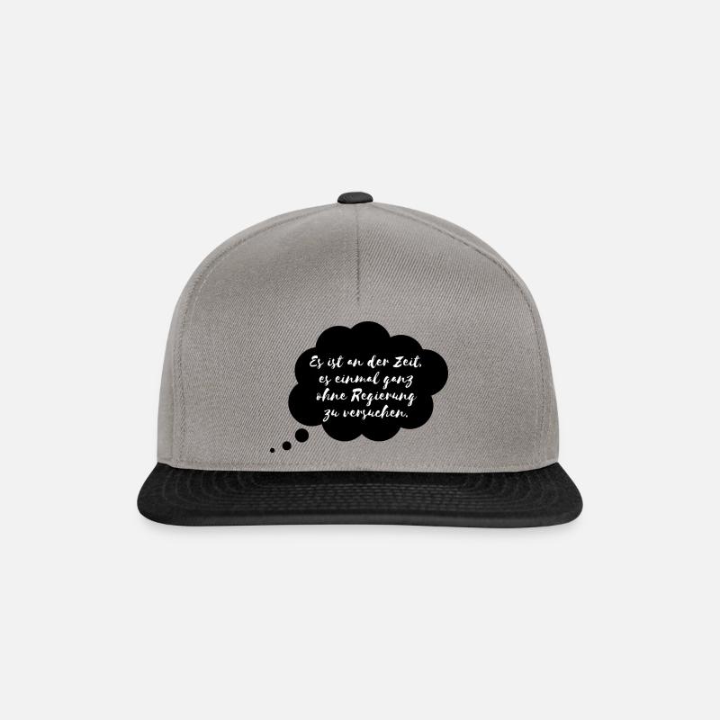 Es ist an der Zeit........ - Snapback Cap - Graphit/Schwarz