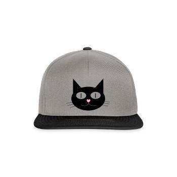 Chat mignon, matou au nez en forme de cœur - Casquette snapback - gris graphite/noir - Devant