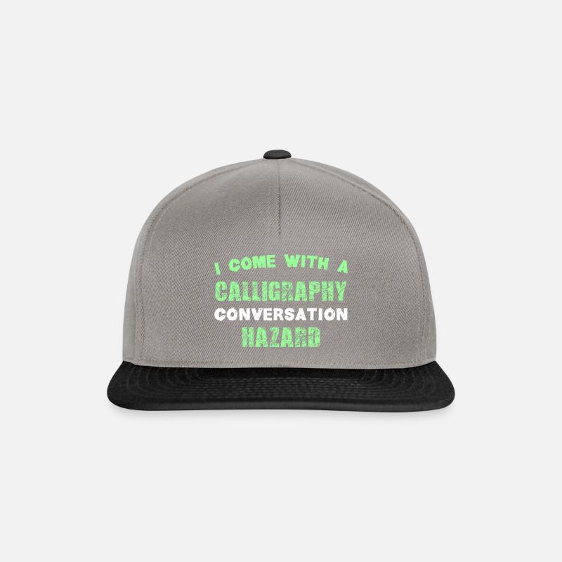 I come with a Calligraphy conversation - Snapback Cap - Graphit/Schwarz