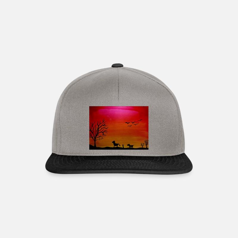 Coucher de soleil mars - Casquette snapback - gris graphite/noir