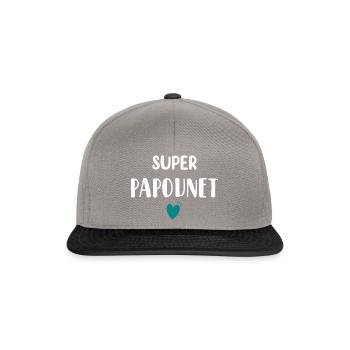 Papounet cadeau original pour papa noël, fête - Casquette snapback - gris graphite/noir - Devant