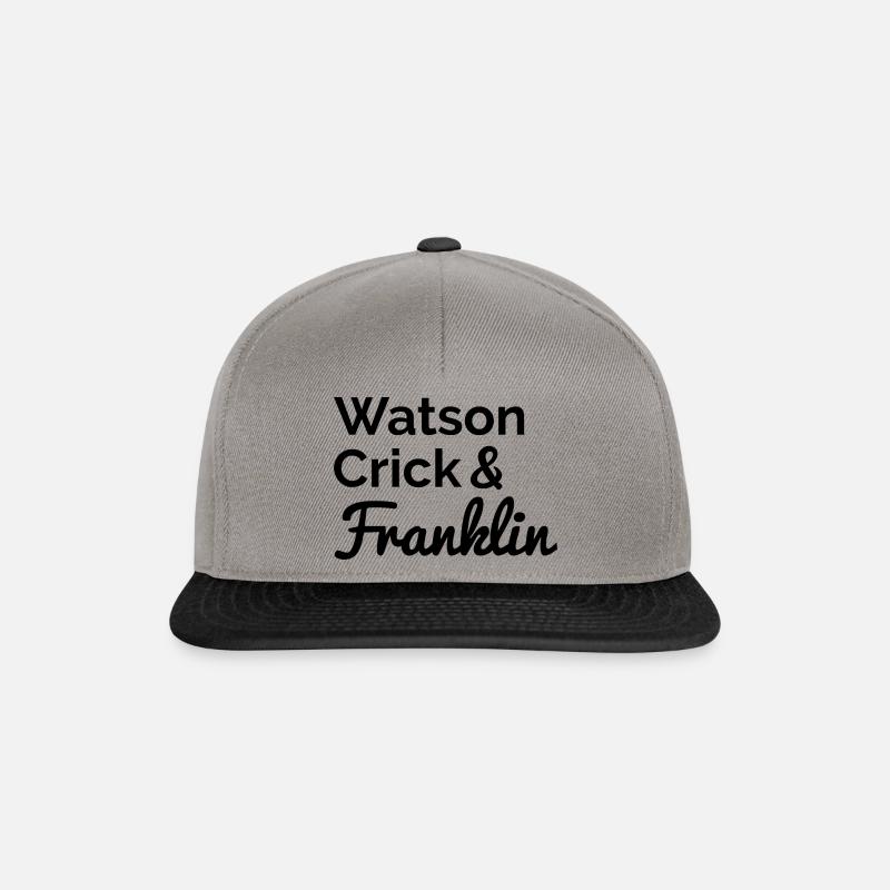 Watson Crick Franklin dns dna science entdeckung - Snapback Cap - Graphit/Schwarz