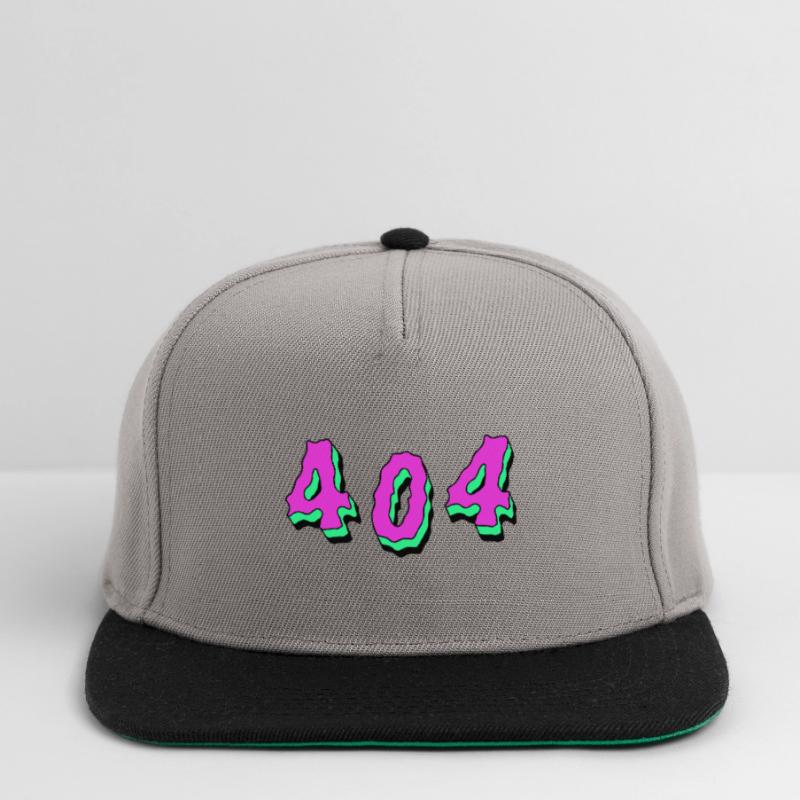404 Error Code Minimalistic Design for Programmer Snapback Cap