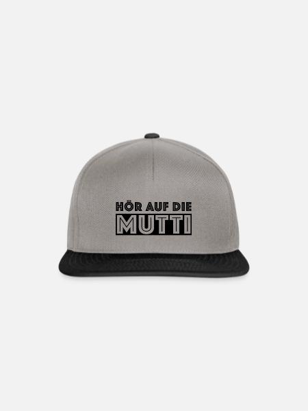 Hör auf die Mutti, lustige Sprüche Mutter Familie - Snapback Cap - Graphit/Schwarz
