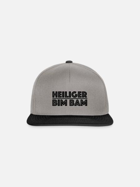 Heiliger Bim Bam | lustige Sprüche - Snapback Cap - Graphit/Schwarz