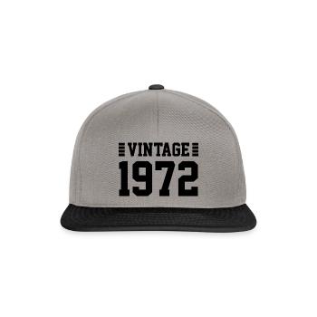 VINTAGE 1972 - BIRTHDAY - GIFT - Snapback Cap - graphite/black - Front