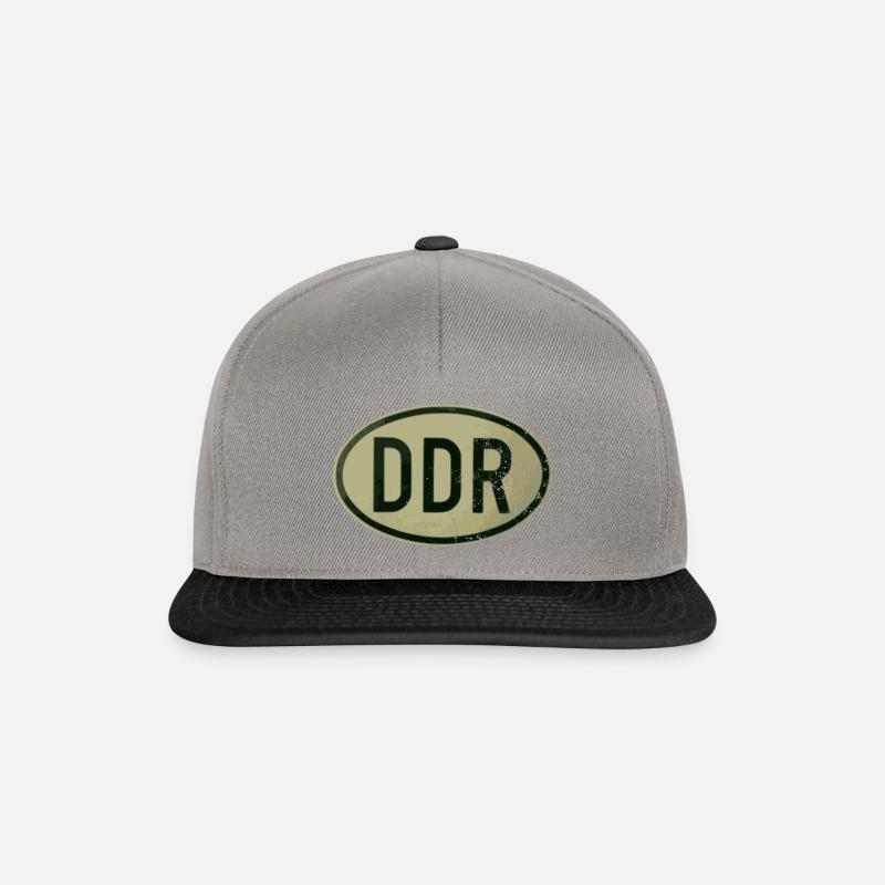 DDR - Retro - Ostalgie - Snapback Cap - Graphit/Schwarz