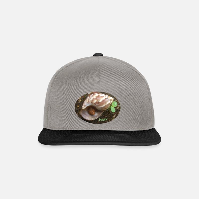 Babyschnecke sucht Schutz bei Mamaschnecke, Elipse - Snapback Cap - Graphit/Schwarz