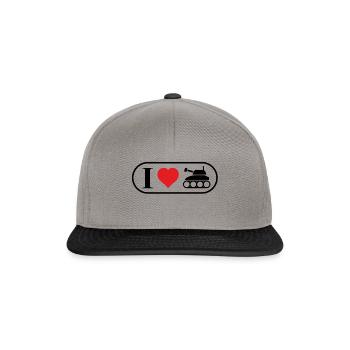 j'aime les chars - Casquette snapback - gris graphite/noir - Devant