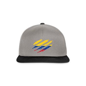 Kolumbien Flagge Kratzer Kolumbianische Flagge - Snapback Cap - Graphit/Schwarz - Vorne