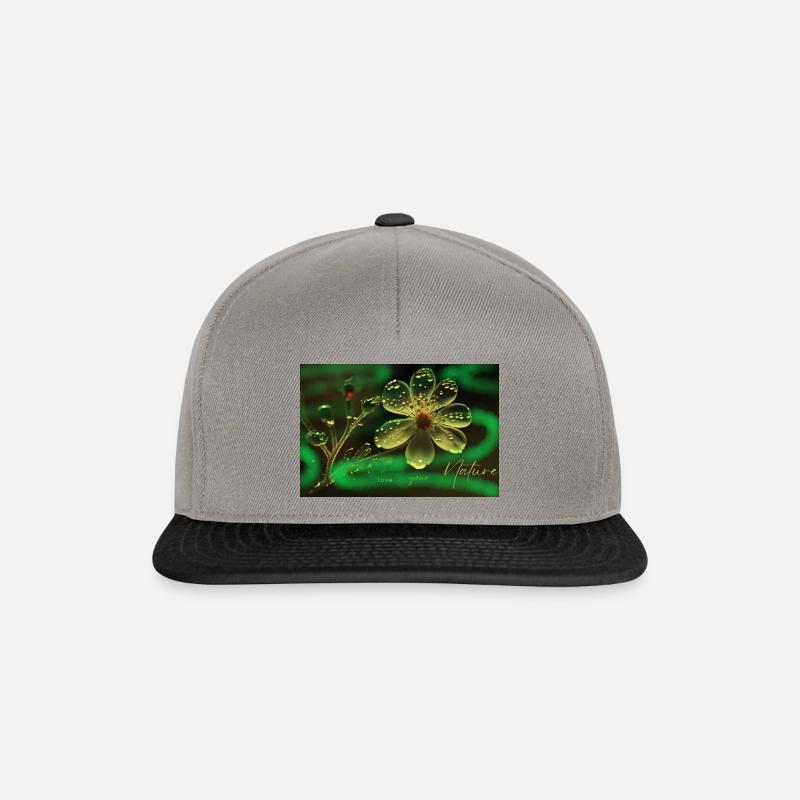 natur love - Snapback Cap - Graphit/Schwarz