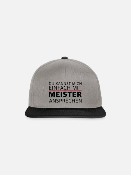 Du kannst mich einfach mit Meister ansprechen - Snapback Cap - Graphit/Schwarz