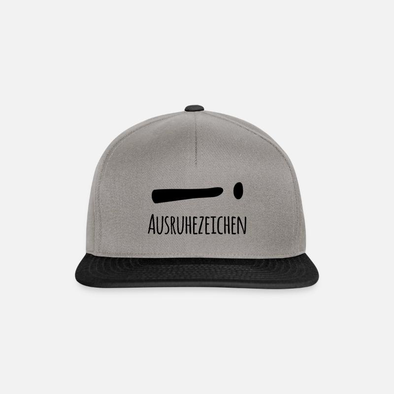 Ausruhezeichen - liegendes Ausrufezeichen - Snapback Cap - Graphit/Schwarz