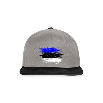Estonia flag used - Snapback Cap - graphite/black - Front