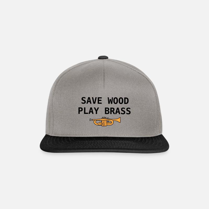 Save Wood Play Brass - Snapback Cap - Graphit/Schwarz