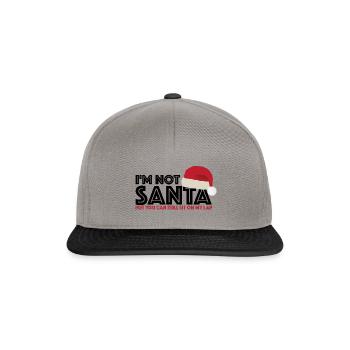 Je ne suis pas le Père Noël | Noël - Casquette snapback - gris graphite/noir - Devant